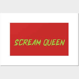 Scream Queen - Neon Green - Halloween Tee Posters and Art